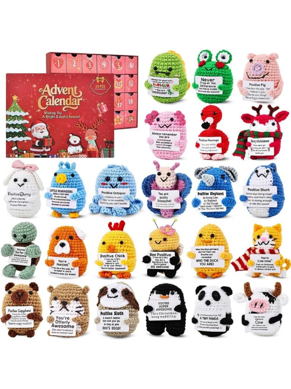 Handmade Crochet Animal Advent Calendar 2026 - 24 Days of Joyful Surprises!